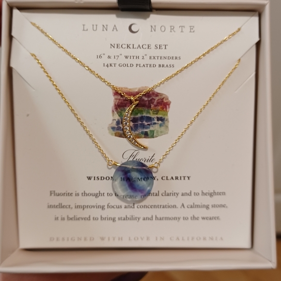 2 LUNA NORTE FLUORIDE STONE RHINESTONES 14KT GOLD - Picture 5 of 9